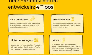 So wie entsteht Freundschaft: Sei authentisch, investiere Zeit, unternehme Dinge und höre zu. 4 Tipps für tiefe Beziehungen.