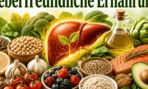 Leberfreundliche Ernährung: Gesunde Lebensmittel wie Beeren, Lachs und Gemüse, was entlastet die Leber.
