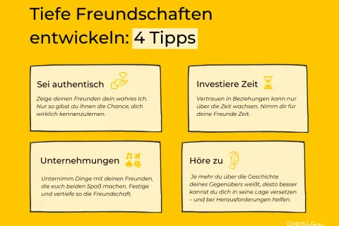 So wie entsteht Freundschaft: Sei authentisch, investiere Zeit, unternehme Dinge und höre zu. 4 Tipps für tiefe Beziehungen.