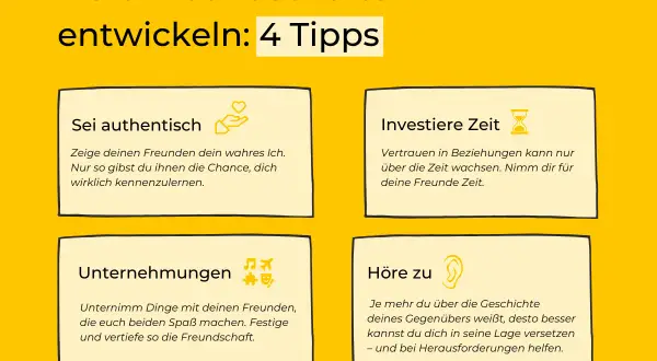 So wie entsteht Freundschaft: Sei authentisch, investiere Zeit, unternehme Dinge und höre zu. 4 Tipps für tiefe Beziehungen.