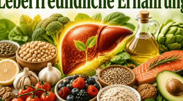 Leberfreundliche Ernährung: Gesunde Lebensmittel wie Beeren, Lachs und Gemüse, was entlastet die Leber.